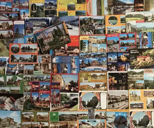 Lot / Konvolut 100 AK Postkarten DDR Deutschland bunt ab 1950