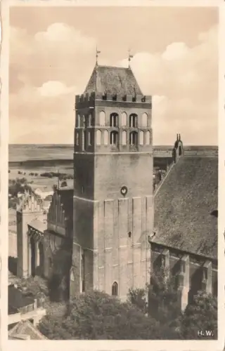 AK Marienwerder Glockenturm des evangelischen Domes Westpreussen Postkarte