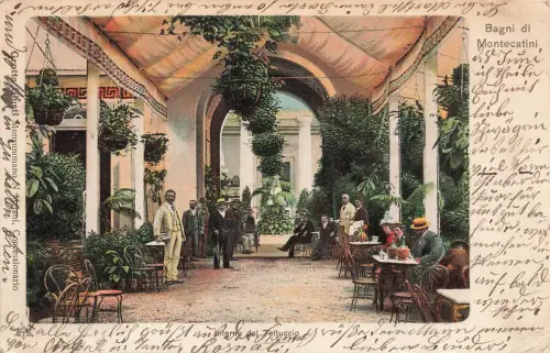 AK Montecatini Terme Interno del Tettuccio Kurhalle Toskana 1928 Postkarte
