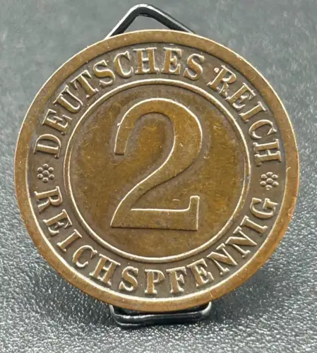 2 Reichspfennig 1936 E Weimarer Republik
