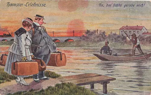 AK 1.WK Hamster Erlebnisse Na das fehlte gerade noch Arthur Thiele Patriotika