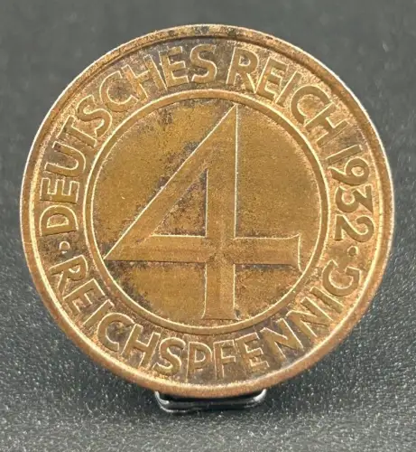 4 Reichspfennig 1932 E Weimarer Republik