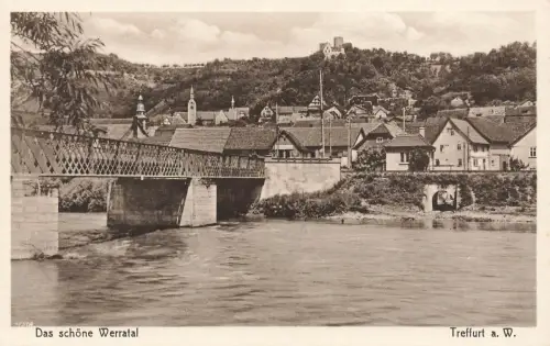 AK Treffurt a. W. Das schöne Werratal Thüringen ungelaufen Postkarte