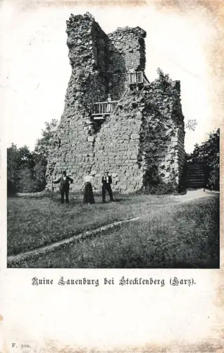 AK Stecklenberg Ruine Lauenburg Sachsen-Anhalt ungelaufen Postkarte