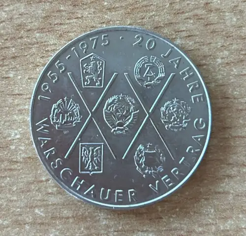 10 Mark 1975 Warschauer Vertrag DDR Gedenkmünze