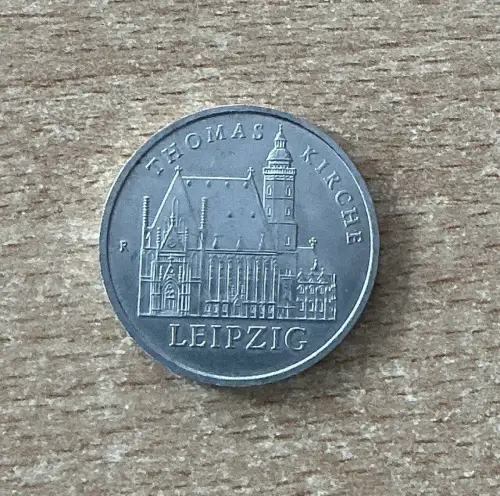 DDR 5 Mark 1984 Thomas Kirche Leipzig Gedenkmünze