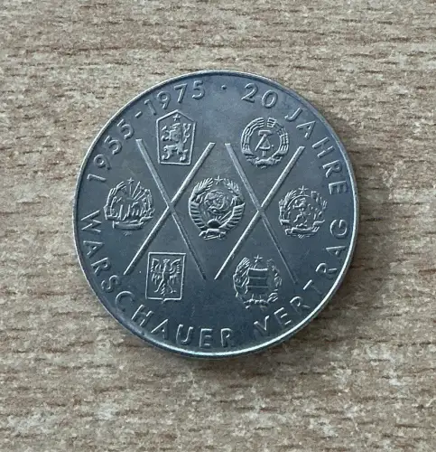 10 Mark 1975 Warschauer Vertrag DDR Gedenkmünze