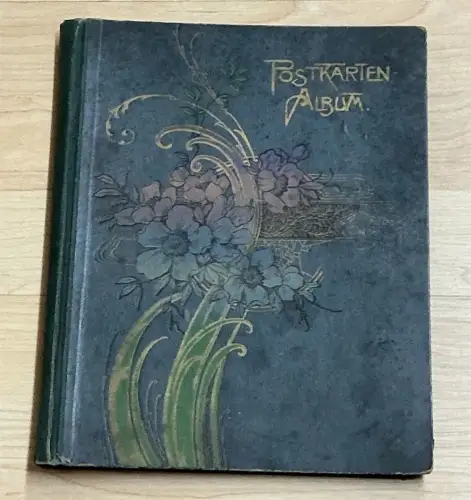 Leer alte Blumen Postkarten Album mit 25 Seiten