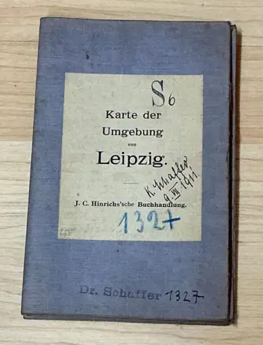 Karte der Umgebung von Leipzig 1911 Sächs. Generalstab