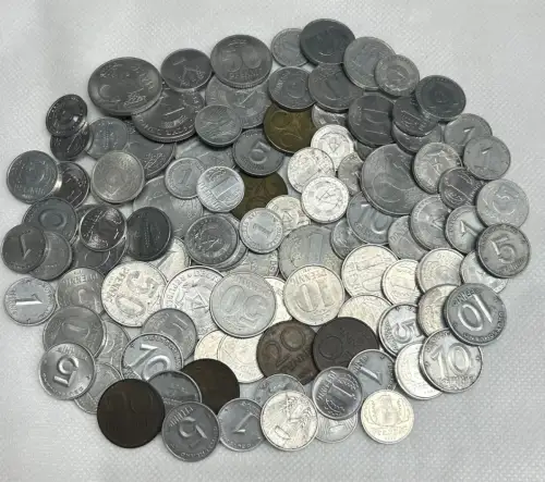 DDR 100 Münzen 1Pfennig - 2 Mark Kleinmünzen Lot/ Konvolut