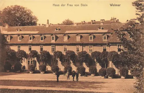 AK Weimar Haus der Frau von Stein Thüringen 1911 gelaufen Postkarte