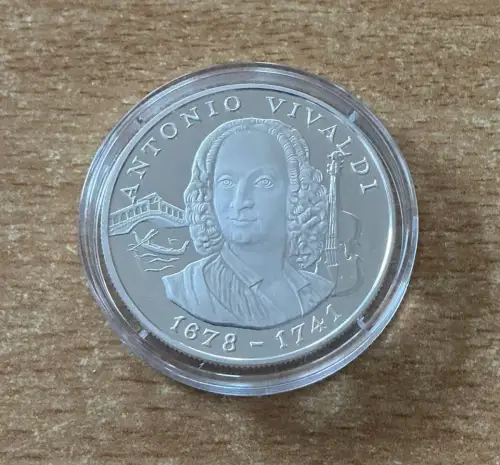 ECU Andorra 10 Diners 1997 Antonio Vivaldi PP Silber Zertifikat