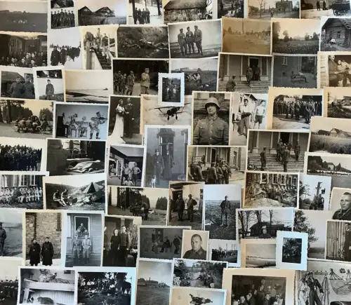 Lot / Konvolut 100 Orig. Fotos Leben deutsche Soldaten Uniform Front 2WK