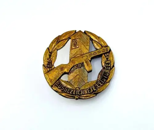 DDR Leistungsabzeichen der Grenztruppen Anstecker goldfarben