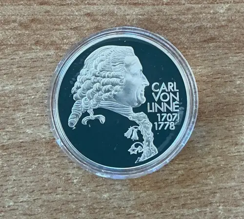 Schweden 20 ECU 1995 Carl von Linne PP Silber, Zertifikat