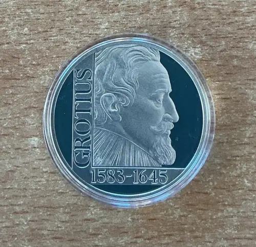 Niederlande 25 ECU Hugo Grotius 1995 PP Silber, Zertifikat