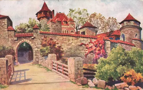 AK Brünn Landeswart am Brüxer Schloßberg Tschechoslowakei gelaufen Postkarte