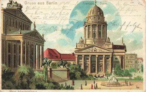 AK Berlin Französicher Dom Königliches Schauspielhaus Berlin 1905 Postkarte