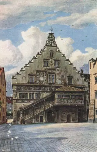 AK Lindau Rathaus Bayern 1920 gelaufen Wiro Künstlerkarte Postkarte