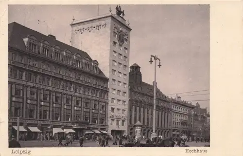 AK Leipzig Hochhaus Konditorei Cafe Sachsen 1936 gelaufen Postkarte