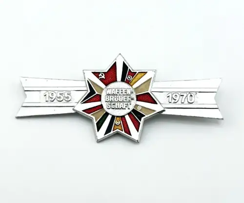 DDR NVA Mannöver Waffenbrüderschaft Abzeichen für Teilnehmer 1955-1970
