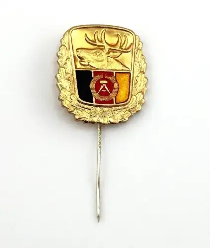 DDR Ehrennadel für besondere Leistungen im Jagdwesen der DDR goldfarben