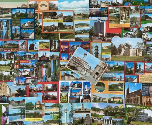 Lot / Konvolut 100 AK Postkarten DDR Deutschland bunt ab 1950