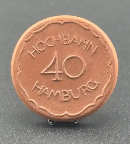 40 Pfennig ohne Jahr Hochbahn Hamburg Notgeld