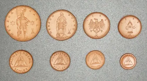 10, 20, 25 & 50 Pfennig - 1, 2, 5, 10 Mark 1922 Münsterberg Schlesien Notgeld