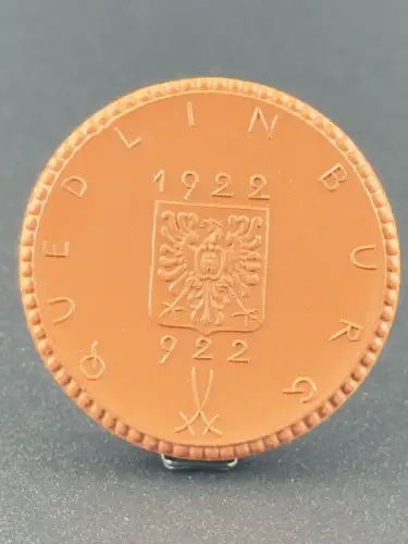 10 Mark 1922 Quedlinburg Porzellan Braun Notgeld