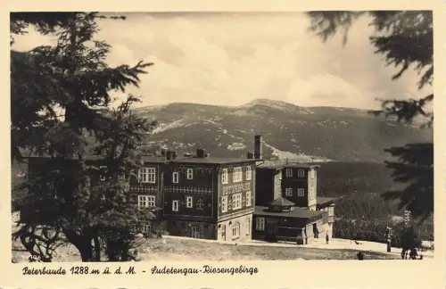 AK Riesengebirge Sudetengau Peterbaude Schlesien ungelaufen Postkarte