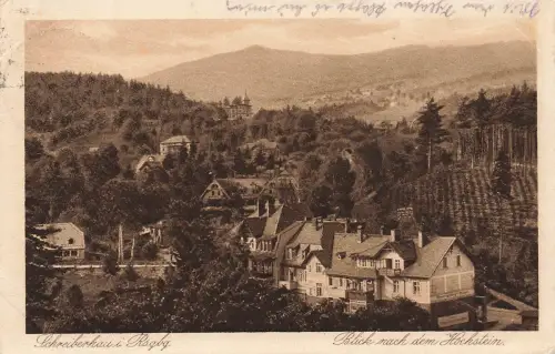 AK Schreiberhau Ortsansicht Blick nach dem Hochstein Schlesien 1924 Postkarte