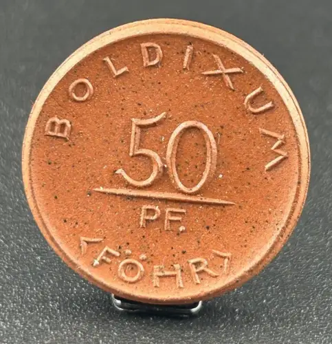 50 Pfennig Föhr Schleswig-Holstein Porzellan Braun Notgeld
