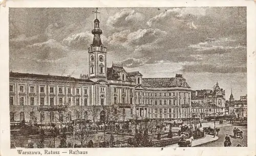 AK Warschau Warszawa Rathaus Polen ungelaufen Postkarte
