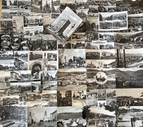 Lot / Konvolut 100 Moderne AK Postkarten DDR/ BRD Deutschland s/w ab 1950