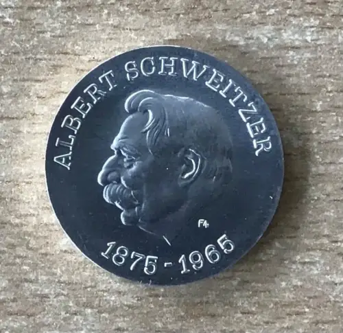 DDR 10 Mark 1975 Albert Schweitzer Silber