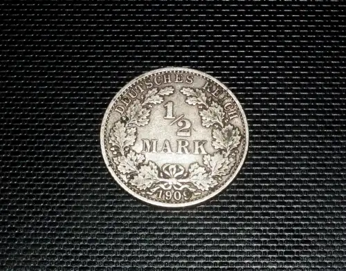 1/2 Mark 1909 G Deutsches Reich Silber