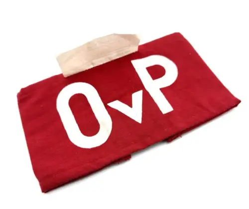 DDR NVA Armbinde OvP Offizier vom Park mit Etikett