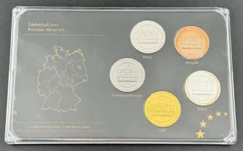 Edelmetall-Satz 2€ KMS 70 Jahre Bundesrat Europroben Kursmünzensatz