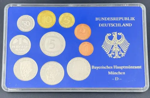 BRD KMS Deutsche Mark 1990 D München PP Kursmünzensatz