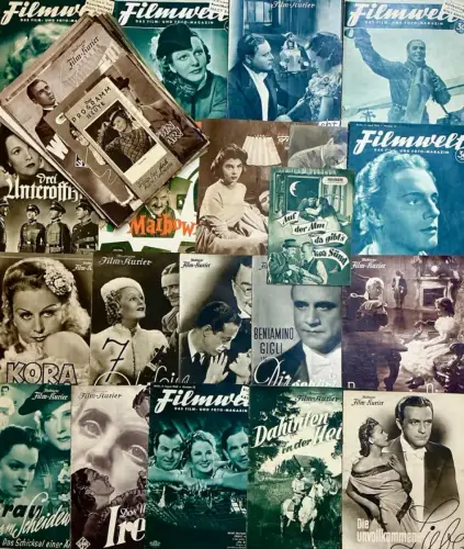 42 Hefte Film Schauspieler PROGRESS Film - Kurier 50 / 60 er Jahre