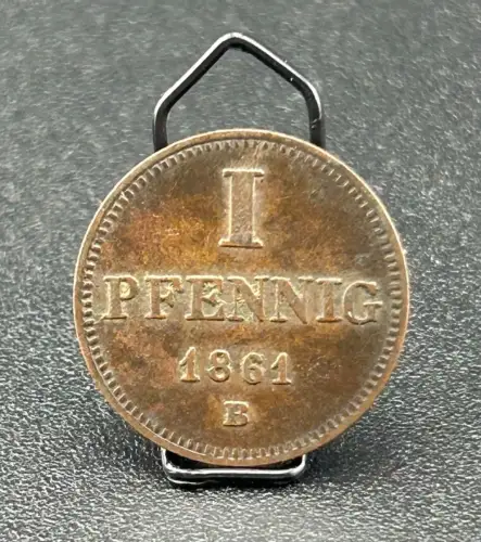 1 Pfennig 1861 B Sachsen-Altenburg H. S. ALTENB. SCHEIDE M.