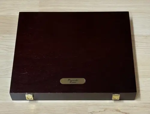 Leer Holz Etui CODE Holzmünzbox für 24 Münzen Russische Rubel