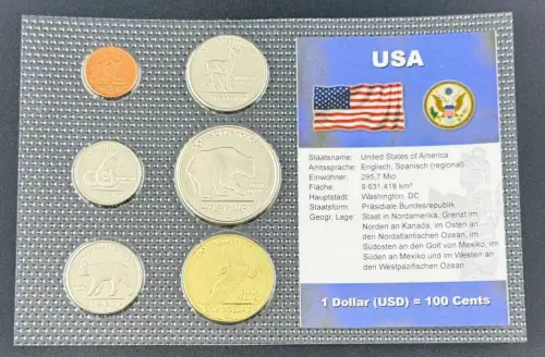 USA KMS 2011 Los Coyotes Kursmünzensatz