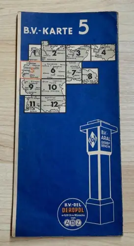 Aral B.V.-Karte 5 Landkarte Nordheim - Westfalen 1936