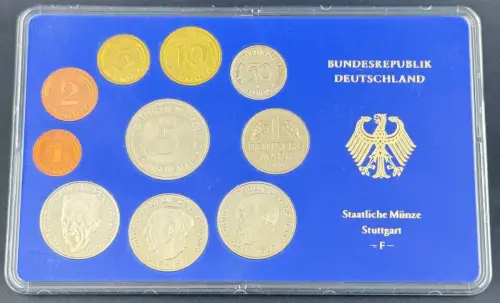 BRD KMS Deutsche Mark 1980 F Stuttgart PP Kursmünzensatz