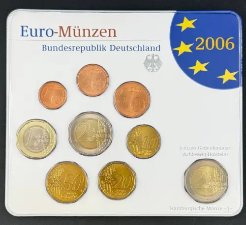BRD KMS 2006 J Hamburg Euro Kursmünzensatz