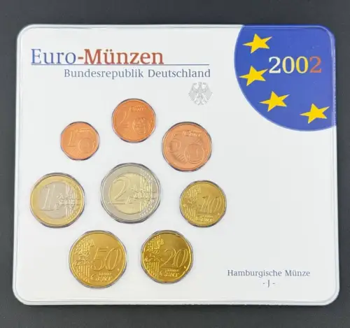 BRD KMS 2002 J Hamburg Euro Kursmünzensatz