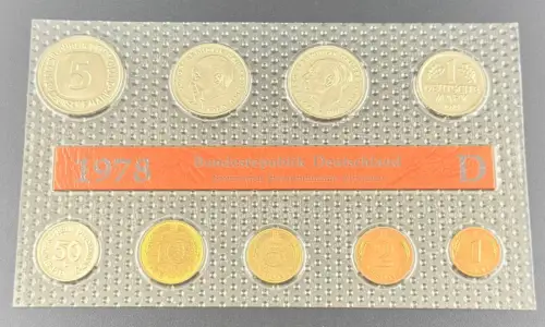 BRD KMS Deutsche Mark 1978 D München Kursmünzensatz