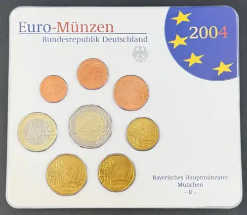 BRD KMS 2004 D München Euro Kursmünzensatz